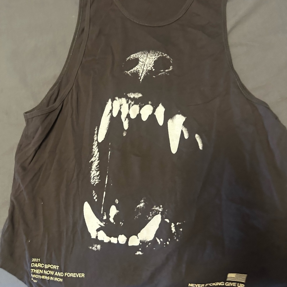 Darc Sport Black Tank Top with White Graphic